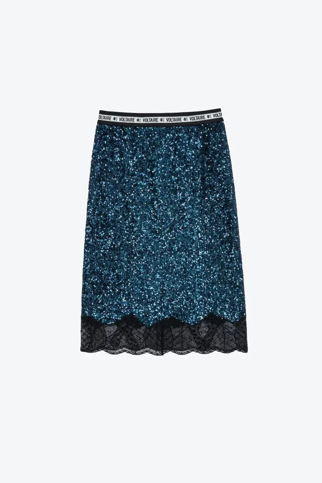 Zadig and Voltaire Skirts and Shorts JUSTICA SEQUIN SKIRT NAVY 8211 Women Zadig and Voltaire Skirts and Shorts JUSTICA SEQUIN SKIRT NAVY 8211 Women