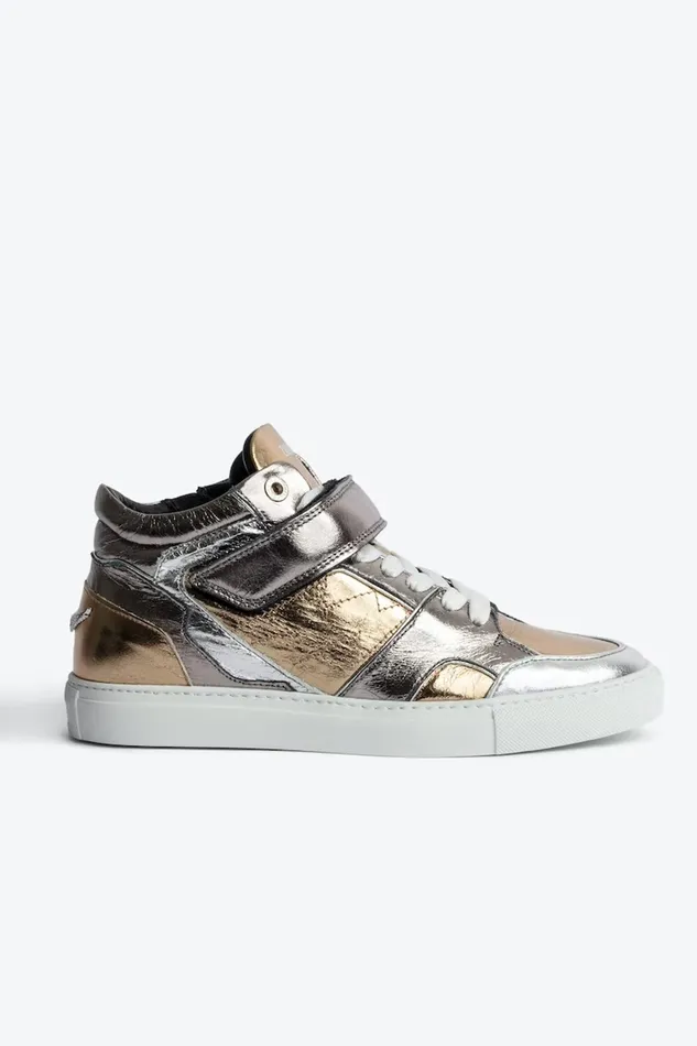Zadig and Voltaire Sneakers MID FLASH SNEAKER SILVER MIX 8211 WomenMen