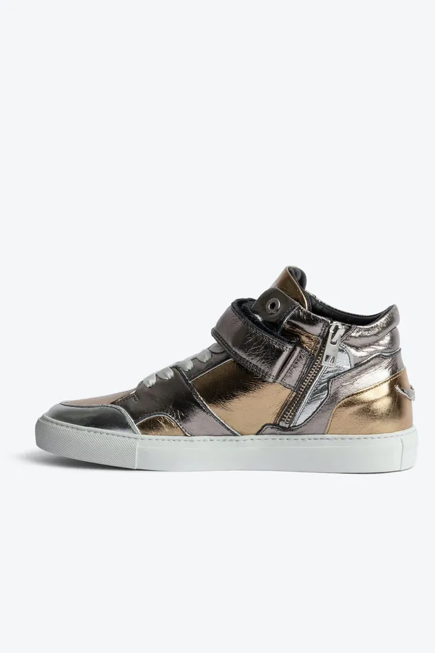 Zadig and Voltaire Sneakers MID FLASH SNEAKER SILVER MIX 8211 WomenMen Zadig and Voltaire Sneakers MID FLASH SNEAKER SILVER MIX 8211 WomenMen