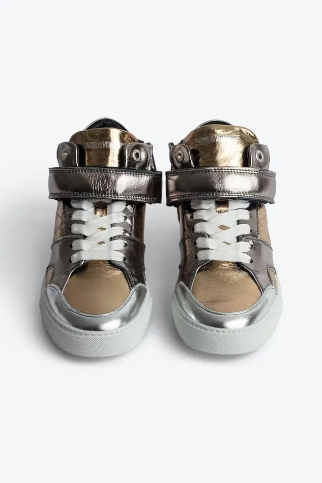 Zadig and Voltaire Sneakers MID FLASH SNEAKER SILVER MIX 8211 WomenMen Zadig and Voltaire Sneakers MID FLASH SNEAKER SILVER MIX 8211 WomenMen