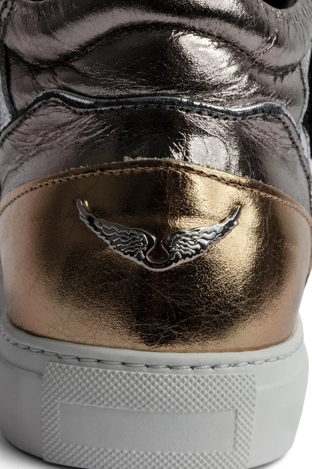 Zadig and Voltaire Sneakers MID FLASH SNEAKER SILVER MIX 8211 WomenMen Zadig and Voltaire Sneakers MID FLASH SNEAKER SILVER MIX 8211 WomenMen