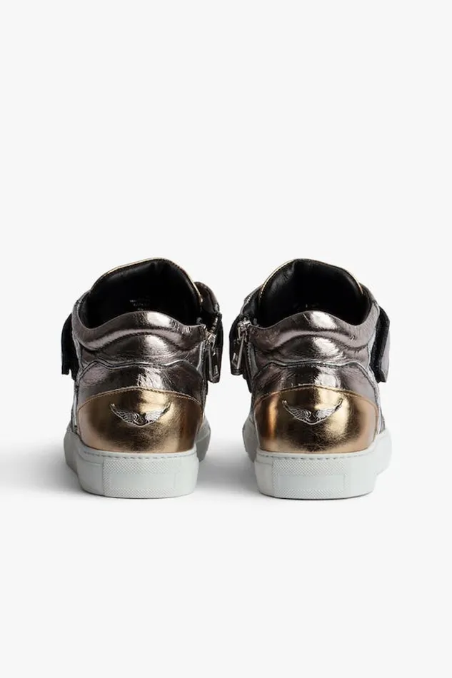Zadig and Voltaire Sneakers MID FLASH SNEAKER SILVER MIX 8211 WomenMen Zadig and Voltaire Sneakers MID FLASH SNEAKER SILVER MIX 8211 WomenMen