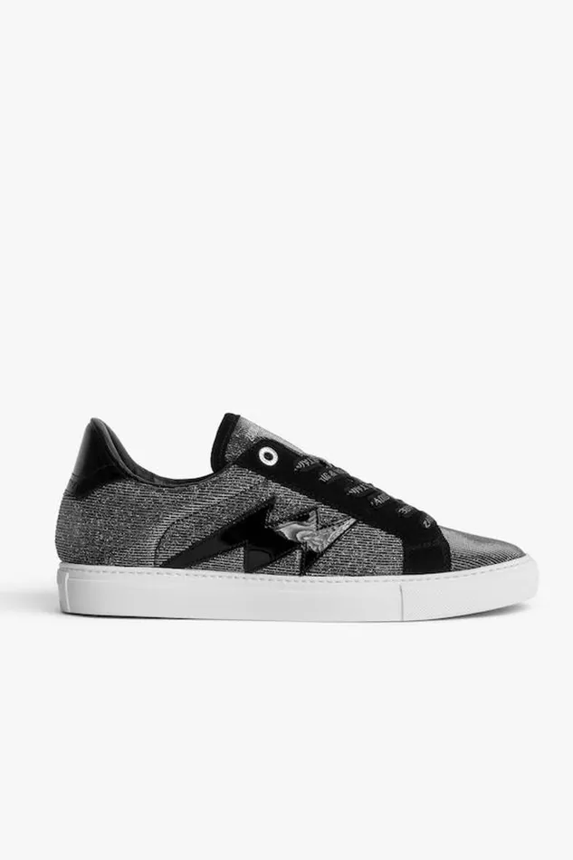 Zadig and Voltaire Sneakers ZV1747 FLASH SPARKLE BLACK 8211 WomenMen