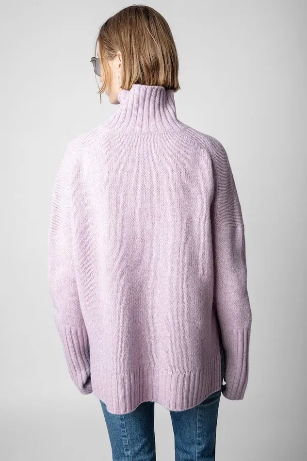 Zadig and Voltaire Sweaters and Knitwear ALMA WE LOVE LILAC 8211 Women Zadig and Voltaire Sweaters and Knitwear ALMA WE LOVE LILAC 8211 Women