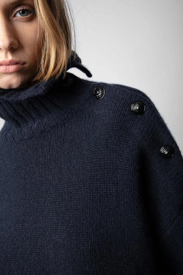 Zadig and Voltaire Sweaters and Knitwear ALMA WS SWEATER DARK NAVY 8211 Women Zadig and Voltaire Sweaters and Knitwear ALMA WS SWEATER DARK NAVY 8211 Women