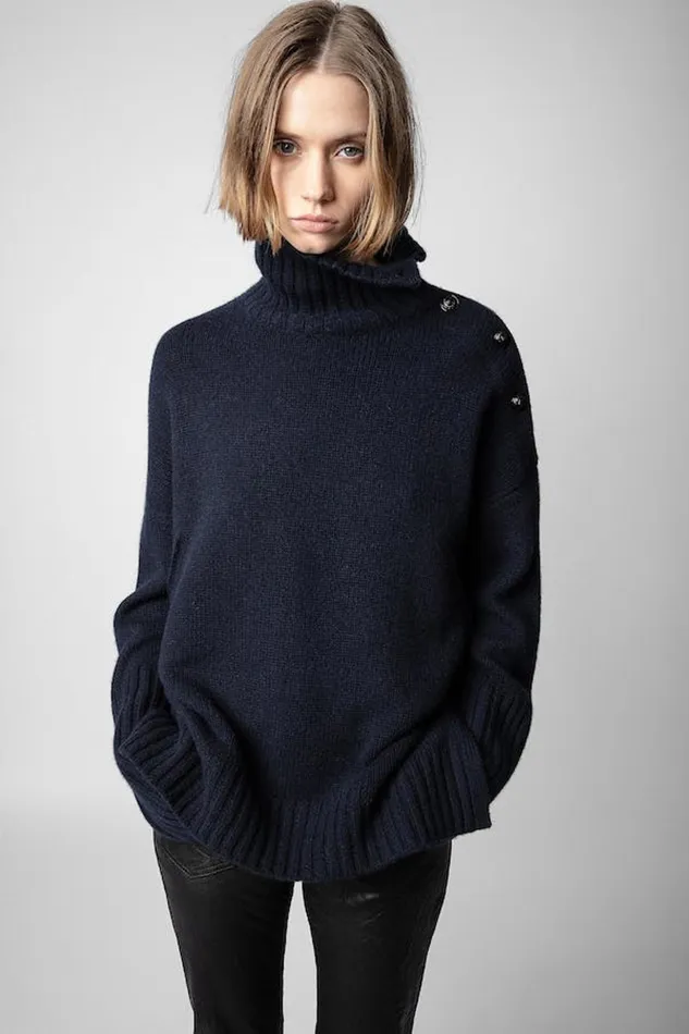 Zadig and Voltaire Sweaters and Knitwear ALMA WS SWEATER DARK NAVY 8211 Women Zadig and Voltaire Sweaters and Knitwear ALMA WS SWEATER DARK NAVY 8211 Women