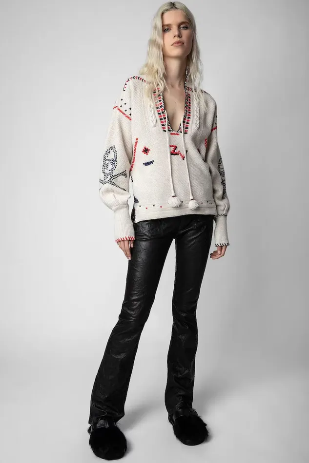 Zadig and Voltaire Sweaters and Knitwear AMANDA SWEATER SUGAR 8211 Women