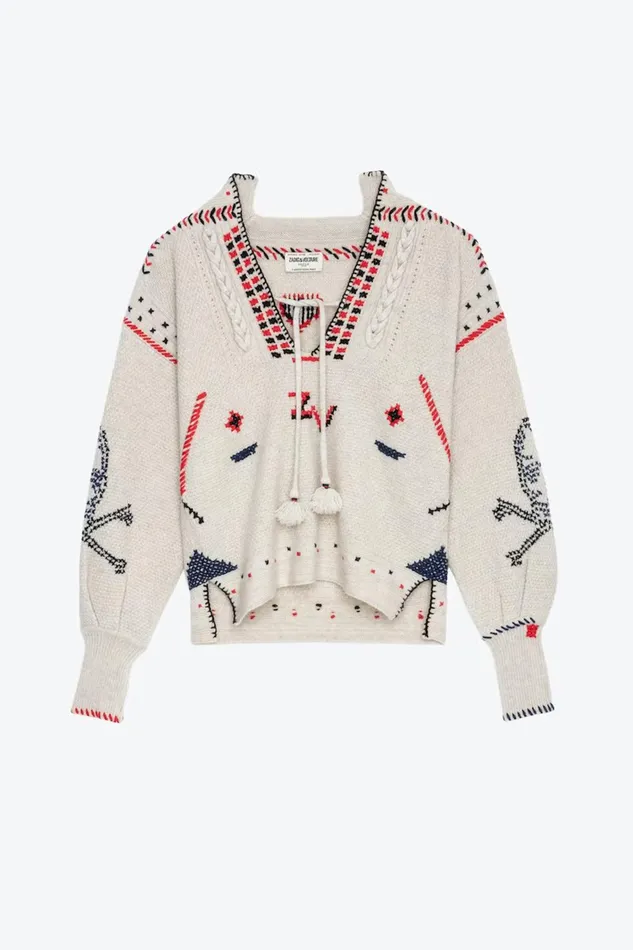 Zadig and Voltaire Sweaters and Knitwear AMANDA SWEATER SUGAR 8211 Women Zadig and Voltaire Sweaters and Knitwear AMANDA SWEATER SUGAR 8211 Women