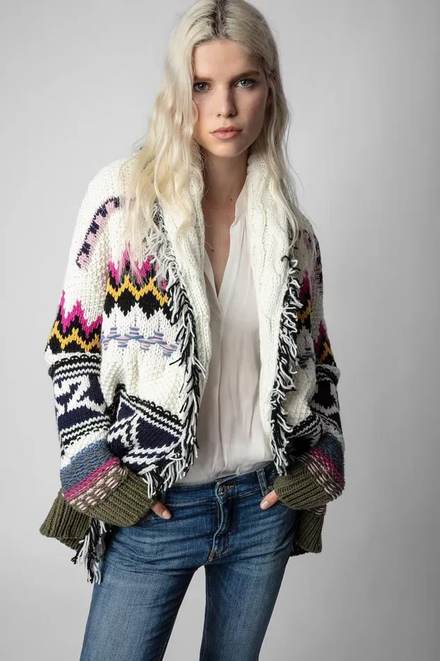 Zadig and Voltaire Sweaters and Knitwear ELLA SHOW CARDIGAN MULTI 8211 Women Zadig and Voltaire Sweaters and Knitwear ELLA SHOW CARDIGAN MULTI 8211 Women