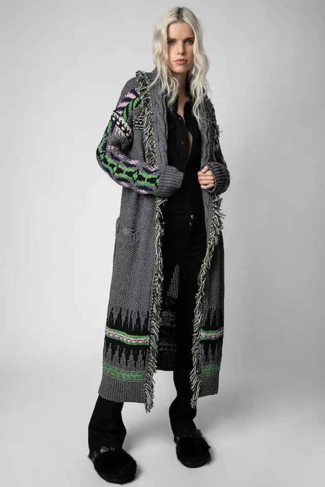 Zadig and Voltaire Sweaters and Knitwear ELLINA SHOW CARDIGAN GREY 8211 Women