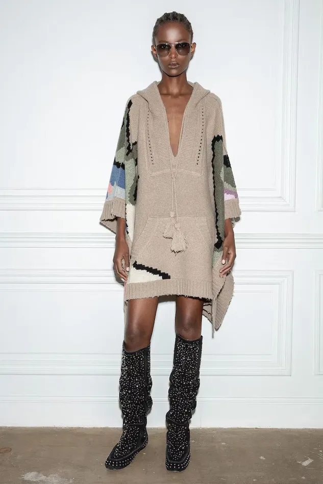 Zadig and Voltaire Sweaters and Knitwear IWANDA CAPE TAUPE 8211 Women Zadig and Voltaire Sweaters and Knitwear IWANDA CAPE TAUPE 8211 Women