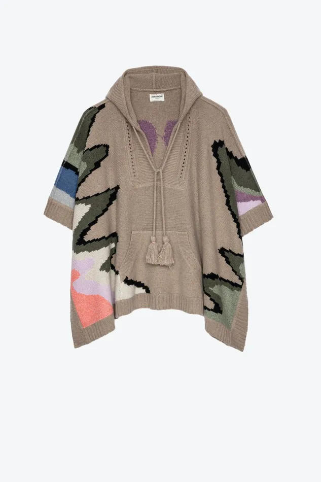 Zadig and Voltaire Sweaters and Knitwear IWANDA CAPE TAUPE 8211 Women Zadig and Voltaire Sweaters and Knitwear IWANDA CAPE TAUPE 8211 Women