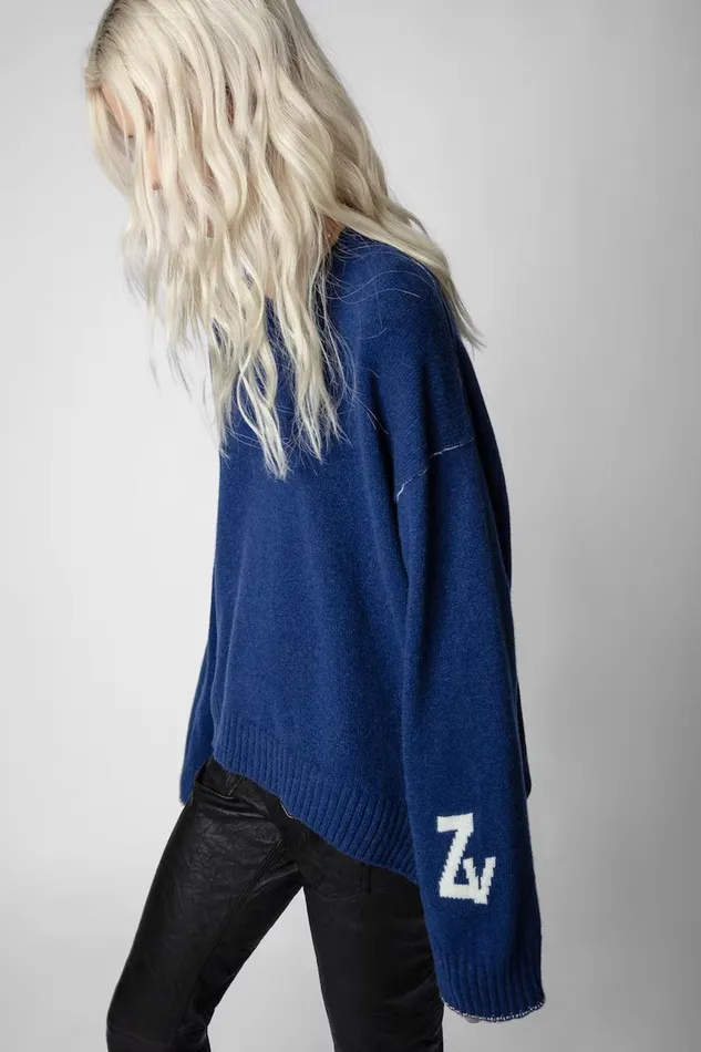 Zadig and Voltaire Sweaters and Knitwear MARKUS RC BLUEBERRY 8211 Women Zadig and Voltaire Sweaters and Knitwear MARKUS RC BLUEBERRY 8211 Women