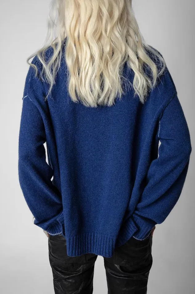 Zadig and Voltaire Sweaters and Knitwear MARKUS RC BLUEBERRY 8211 Women Zadig and Voltaire Sweaters and Knitwear MARKUS RC BLUEBERRY 8211 Women