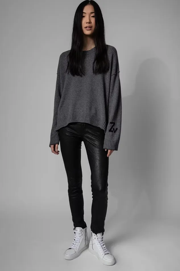 Zadig and Voltaire Sweaters and Knitwear MARKUS RC SWEAT G GREY 8211 Women