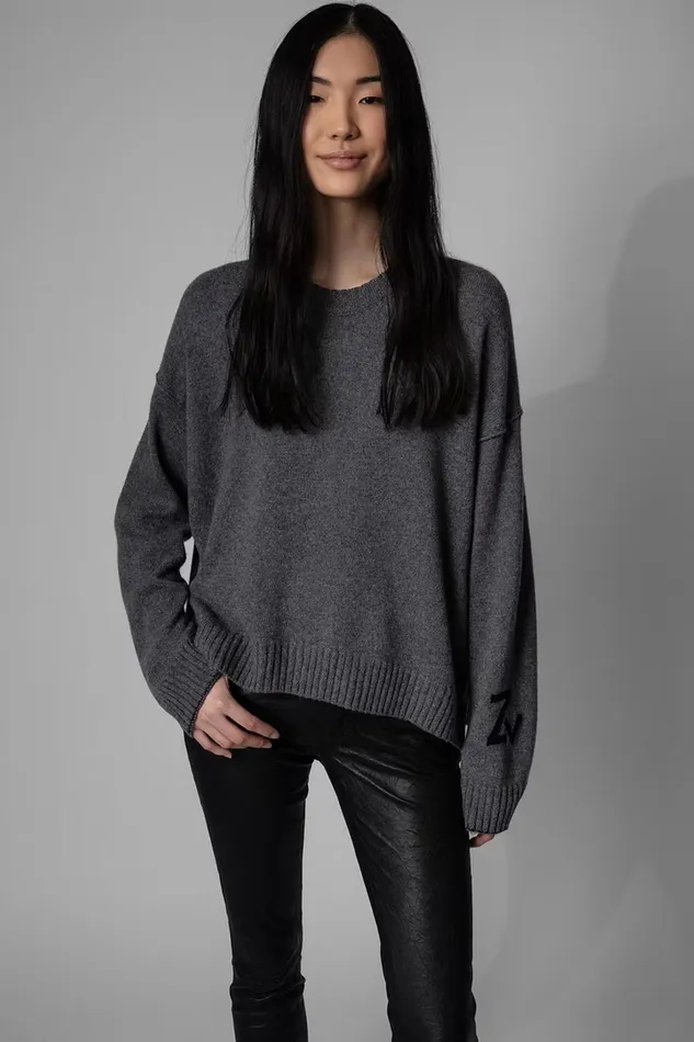 Zadig and Voltaire Sweaters and Knitwear MARKUS RC SWEAT G GREY 8211 Women Zadig and Voltaire Sweaters and Knitwear MARKUS RC SWEAT G GREY 8211 Women