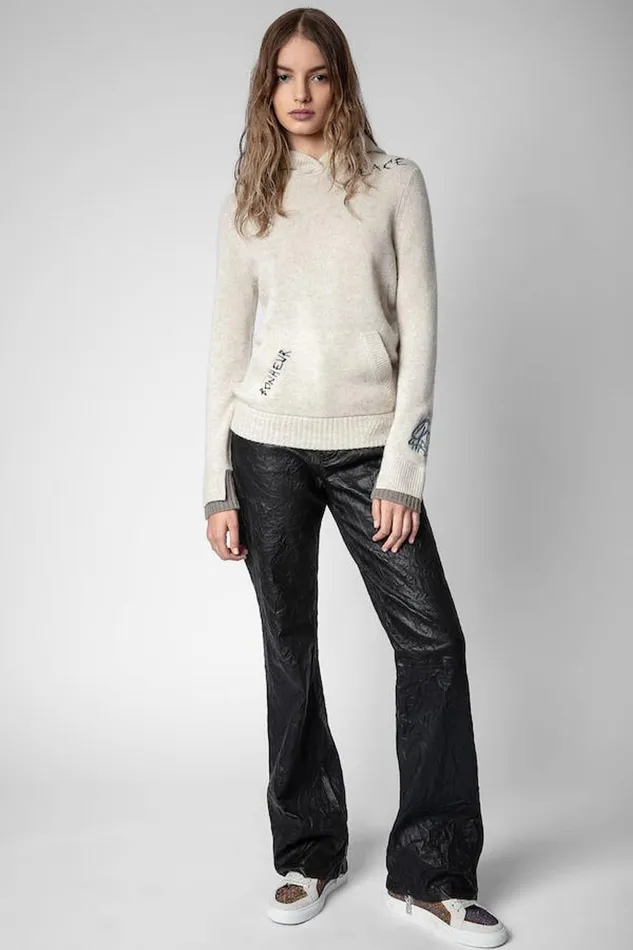 Zadig and Voltaire Sweaters and Knitwear MINA WS HOODIE MASTIC 8211 Women