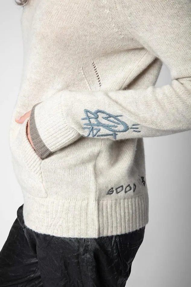 Zadig and Voltaire Sweaters and Knitwear MINA WS HOODIE MASTIC 8211 Women Zadig and Voltaire Sweaters and Knitwear MINA WS HOODIE MASTIC 8211 Women