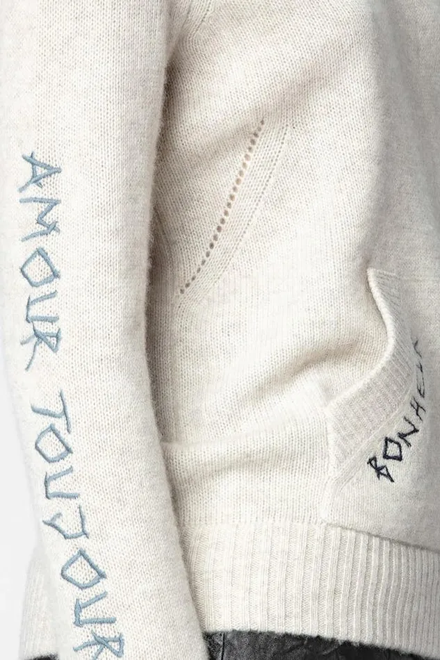 Zadig and Voltaire Sweaters and Knitwear MINA WS HOODIE MASTIC 8211 Women Zadig and Voltaire Sweaters and Knitwear MINA WS HOODIE MASTIC 8211 Women