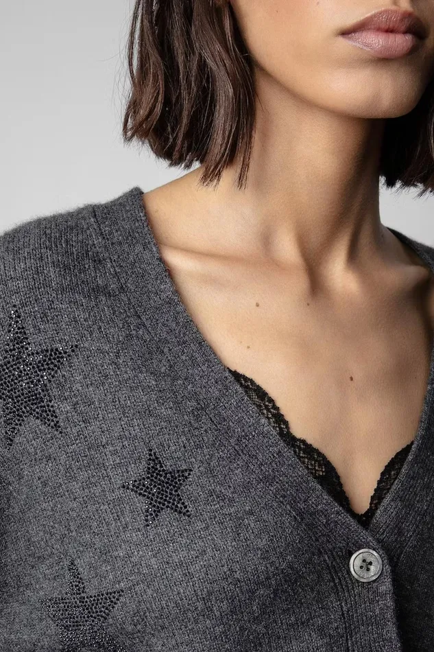 Zadig and Voltaire Sweaters and Knitwear MIRKA STARS GREY 8211 Women Zadig and Voltaire Sweaters and Knitwear MIRKA STARS GREY 8211 Women