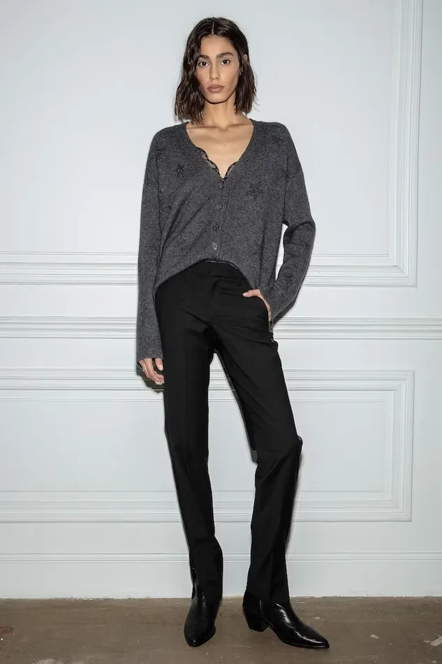 Zadig and Voltaire Sweaters and Knitwear MIRKA STARS GREY 8211 Women Zadig and Voltaire Sweaters and Knitwear MIRKA STARS GREY 8211 Women