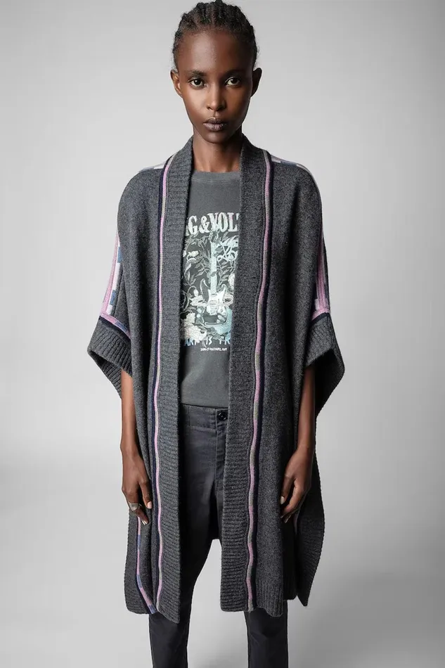 Zadig and Voltaire Sweaters and Knitwear OTTAWA CARDIGAN GREY MIX 8211 Women Zadig and Voltaire Sweaters and Knitwear OTTAWA CARDIGAN GREY MIX 8211 Women