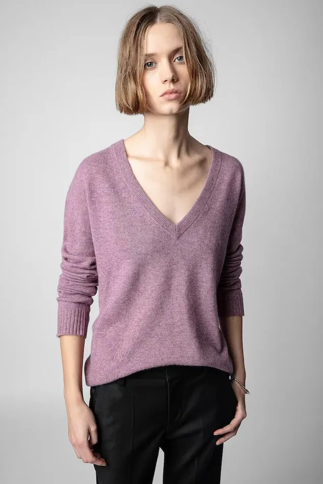 Zadig and Voltaire Sweaters and Knitwear VIVI WS PATCH L LILAC 8211 Women Zadig and Voltaire Sweaters and Knitwear VIVI WS PATCH L LILAC 8211 Women