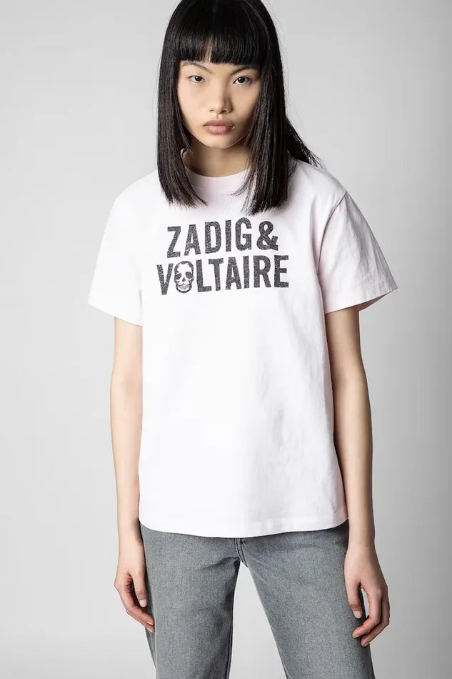Zadig and Voltaire TShirts OMMA ZV TSHIRT PASTEL PINK 8211 Women