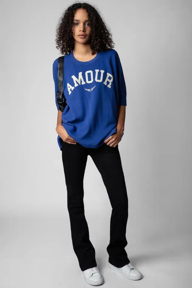 Zadig and Voltaire TShirts PORTLAND AMOUR B BLUEBERRY 8211 Women