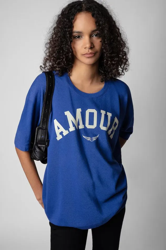 Zadig and Voltaire TShirts PORTLAND AMOUR B BLUEBERRY 8211 Women Zadig and Voltaire TShirts PORTLAND AMOUR B BLUEBERRY 8211 Women