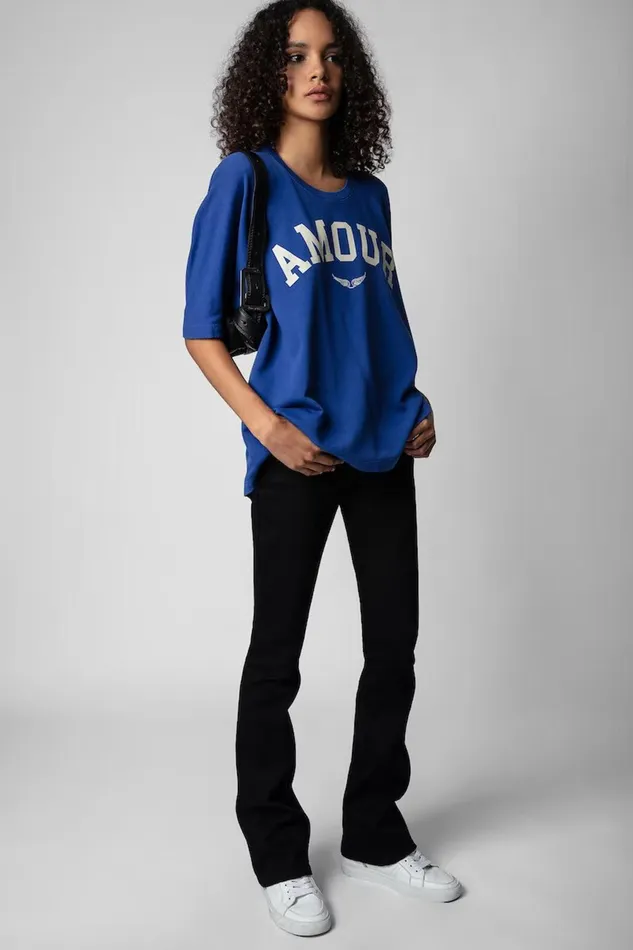 Zadig and Voltaire TShirts PORTLAND AMOUR B BLUEBERRY 8211 Women Zadig and Voltaire TShirts PORTLAND AMOUR B BLUEBERRY 8211 Women