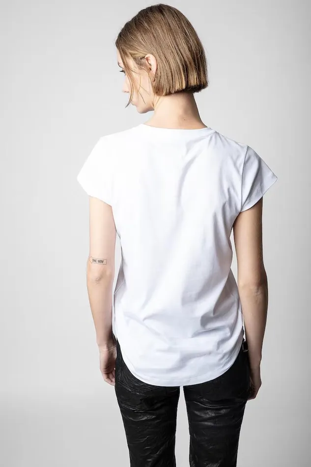Zadig and Voltaire TShirts SKINNY AMOUR TOUJOURS WHITE 8211 Women Zadig and Voltaire TShirts SKINNY AMOUR TOUJOURS WHITE 8211 Women