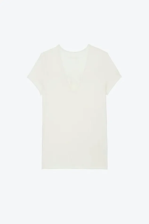 Zadig and Voltaire TShirts STORY ZV WINGS TSHIRT SUGAR 8211 Women Zadig and Voltaire TShirts STORY ZV WINGS TSHIRT SUGAR 8211 Women